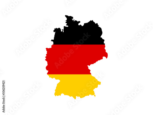 Germany country outline isolated on white background