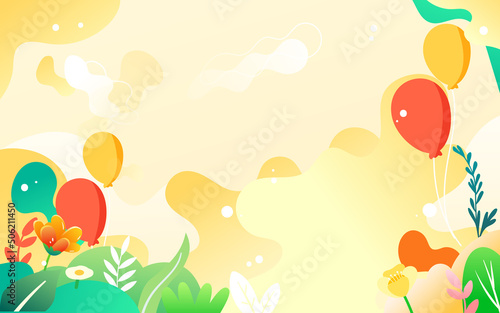 Father's day family hugging together, parent-child interaction, vector illustration