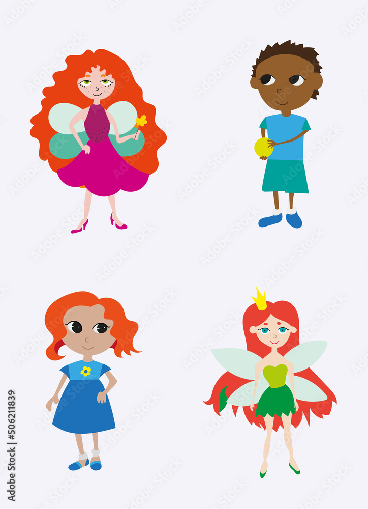 Beautiful vector illustration with the image of children. Beautiful vector illustration with the image of children.