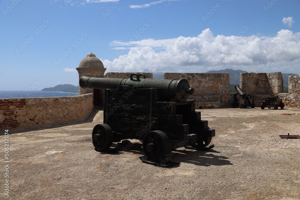 Cannon of the El Morro fortress in Santiago De Cuba, Cuba