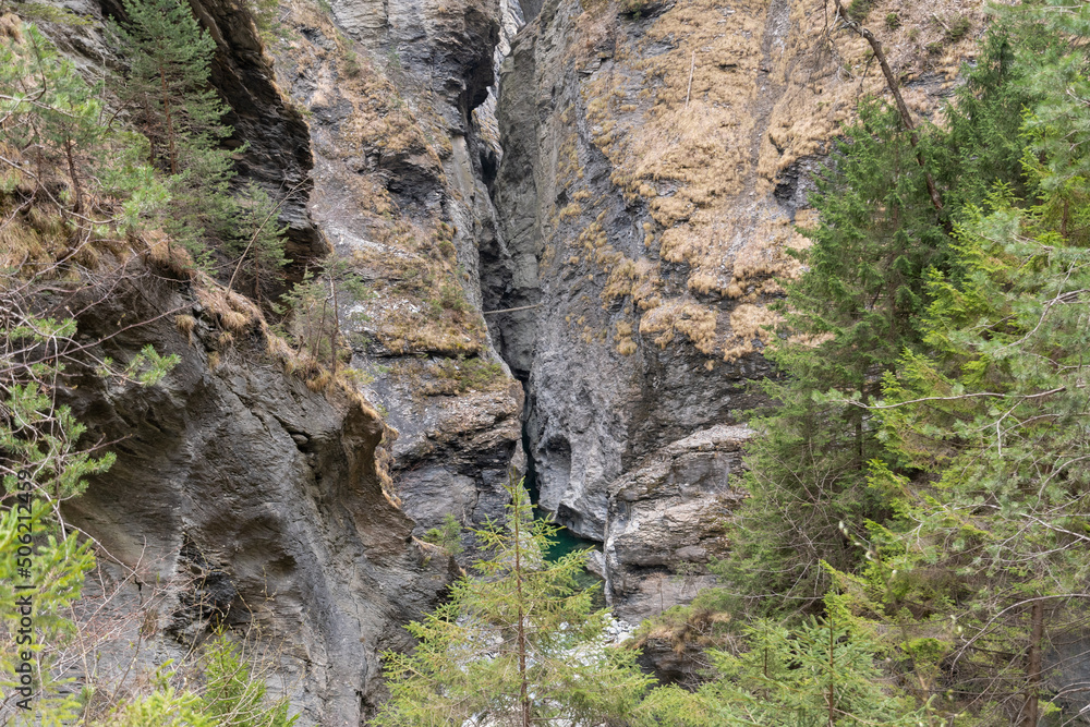 Incredible Viamala canyon in Grison in Switzerland