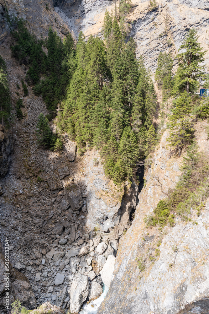 Incredible Viamala canyon in Grison in Switzerland