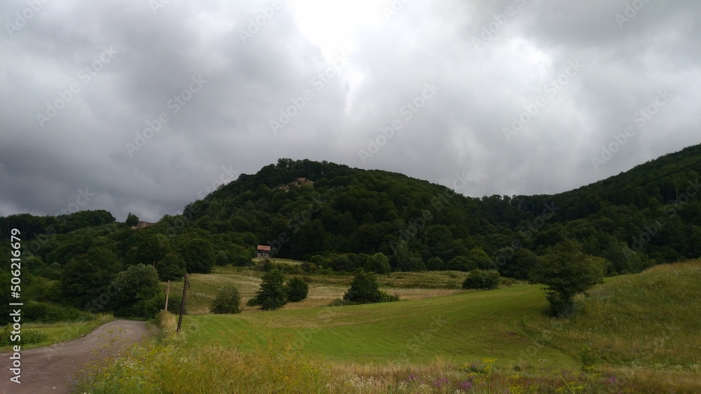 clouds over the mountains