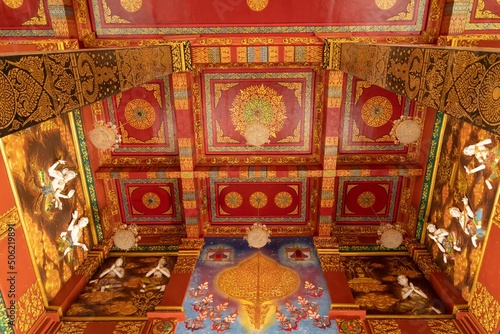 Thai style art in the temple 