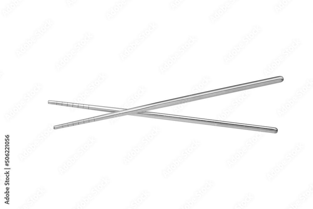 Stainless Steel Chopsticks isolated on white