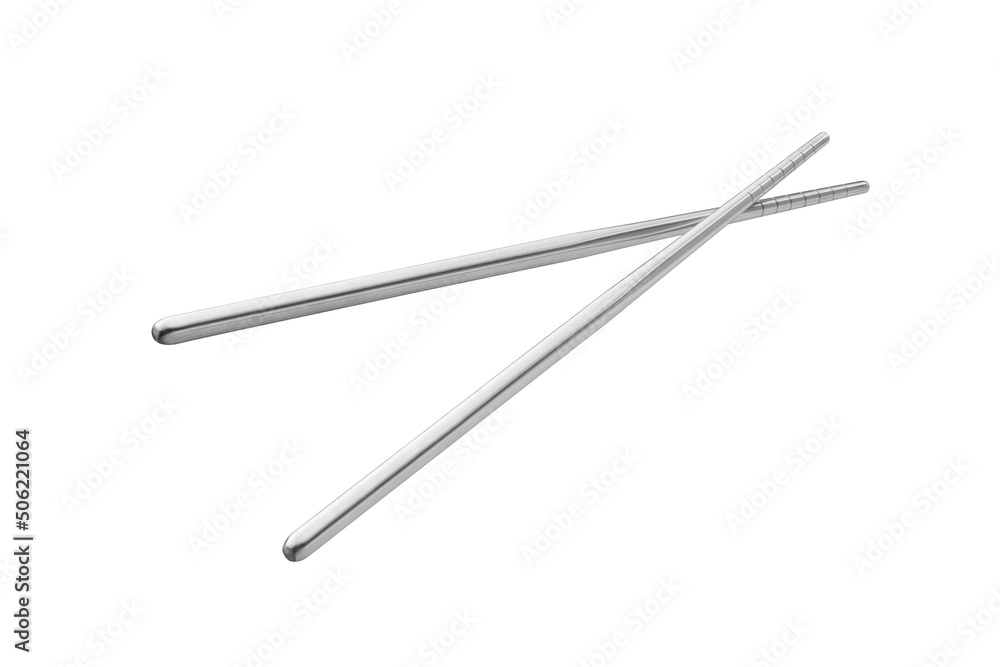 Stainless Steel Chopsticks isolated on white Stainless Steel Chopsticks isolated on white