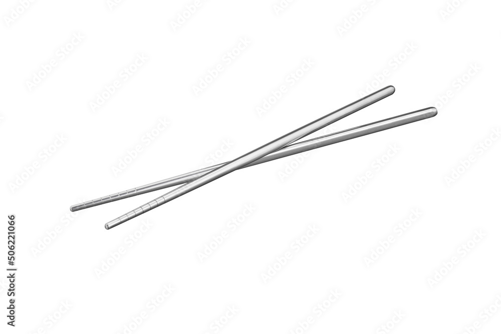 Stainless Steel Chopsticks isolated on white Stainless Steel Chopsticks isolated on white
