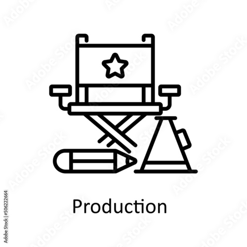 Production vector outline Icon Design illustration. Graphic Design Symbol on White background EPS 10 File