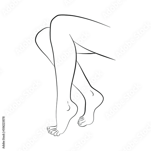 Vector illustration of woman legs