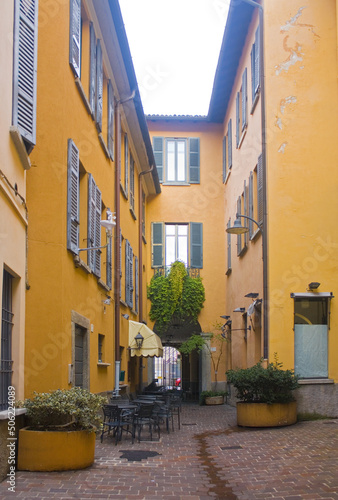 Picturesque building in Old Town of Como  #506224089