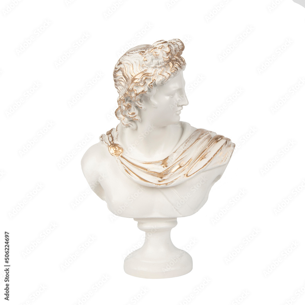 Obraz premium stone sculpture luxury living room accessories isolated on white
