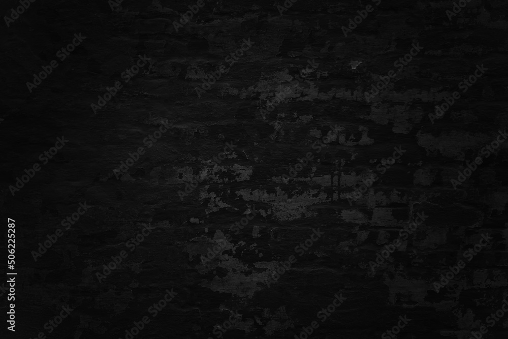 Naklejka premium Black concrete street wall background or texture