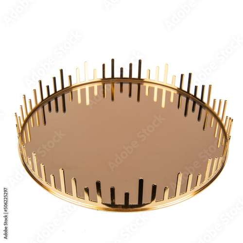 luxury glass tray isolated on white