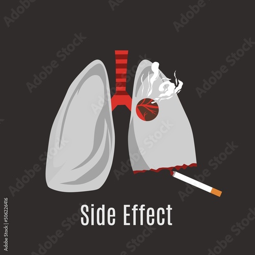 Illustration of the smoker lung,healthy campaign