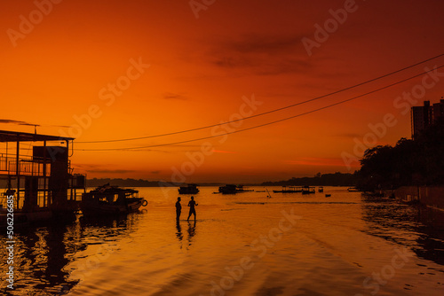 Pôr do sol no Rio Tocantins, Imperatriz - Maranhão