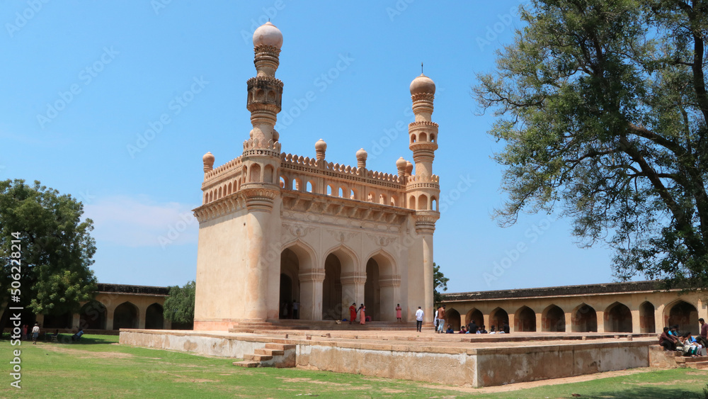An Islamic Architecture - Side view of Jama Masjid