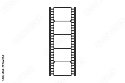 Old retro cinema movie strip isolated on a white background