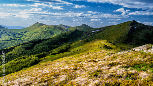 Fototapeta Naklejka Na Ścianę i Meble -  Spring mountain landscape. Bieszczady Mountains. Poland.