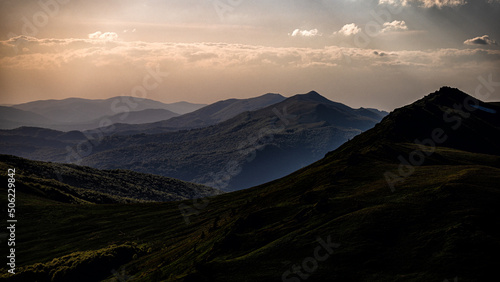 Fototapeta Naklejka Na Ścianę i Meble -  Spring mountain landscape. Bieszczady Mountains. Poland.