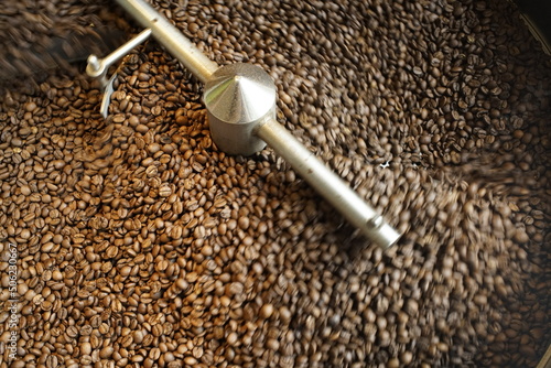 Obraz na płótnie Kaffeeröstung Abkühlsieb w salonie