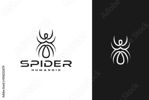spider and human logo design