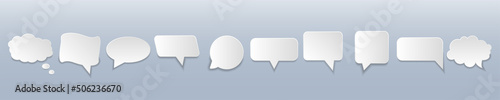 Speech Bubble set. Vector illustration. Flat design.