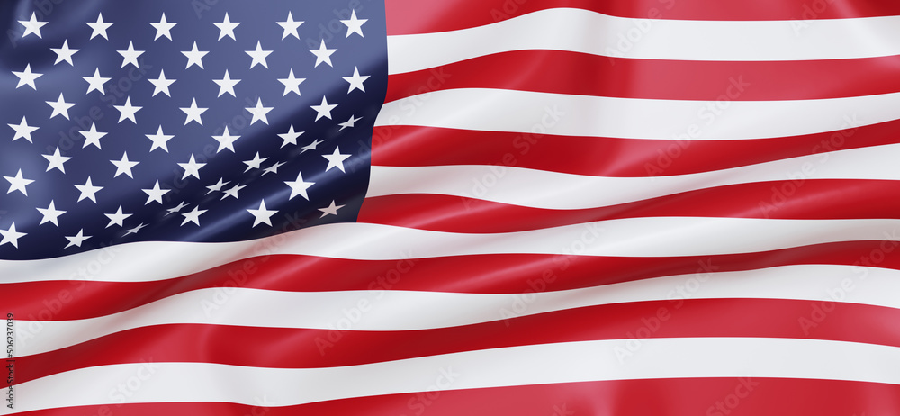 Fototapeta premium Flag of USA, 3d rendering.