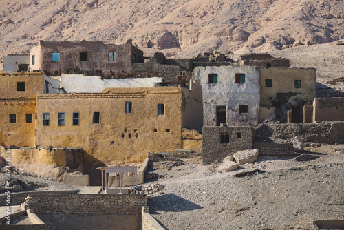 Ruins of the Local and Authentic Village near Luxor city, Egypt