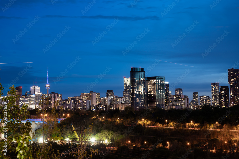 Beautiful views of Downtown Toronto at Night