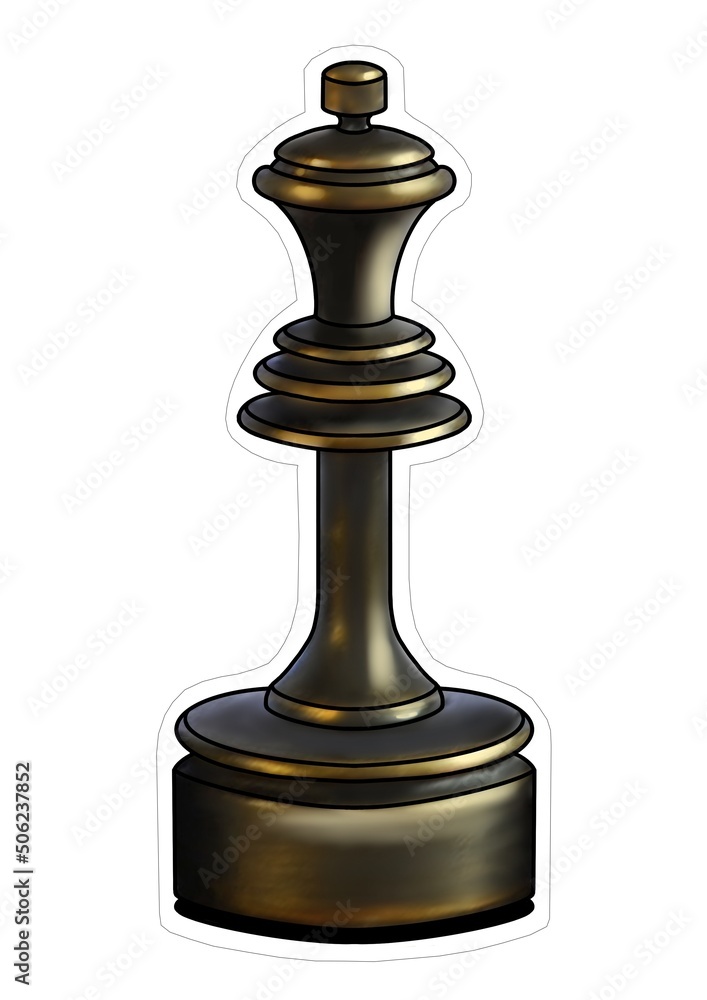 Wooden chess piece. Rare figure of the king. Wooden chess piece. Rare figure of the king.
