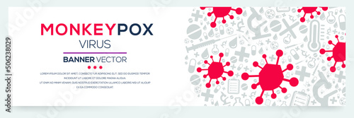 Creative (MONKEYPOX VIRUS) is a viral zoonosis virus with Icons ,Vector illustration.