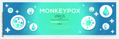 Creative (MONKEYPOX VIRUS) is a viral zoonosis virus with Icons ,Vector illustration.