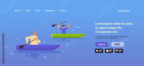 man woman rowing small boat couple paddling canoe kayaking canoeing paddling active vacation summer activity