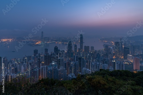 Hong Kong skyscrapers skyline cityscape