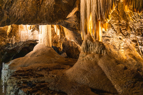 Photography Cave with stalactites and stalagmites