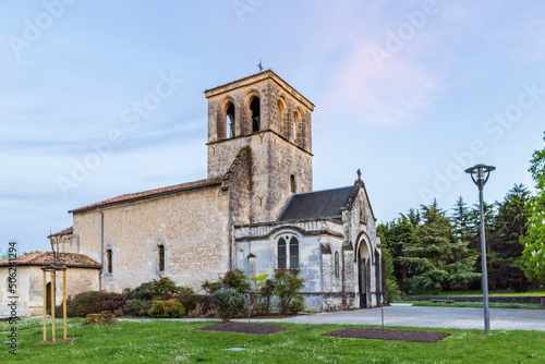 Beatiful little church in suburb city Bordeaux in Nouvelle-Aquitaine region in southwest of France