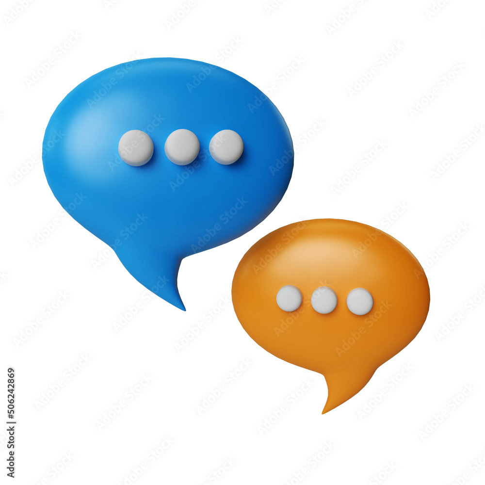 Communication Speech Bubble 3D Icon Communication Speech Bubble 3D Icon