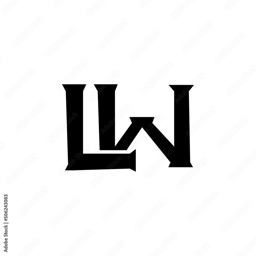 LW monogram initial letters logo Design Vector LW monogram initial letters logo Design Vector
