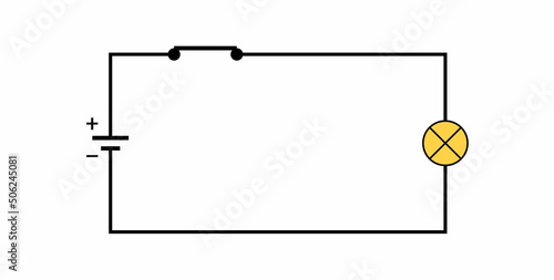 electric circuit diagram vector illustration