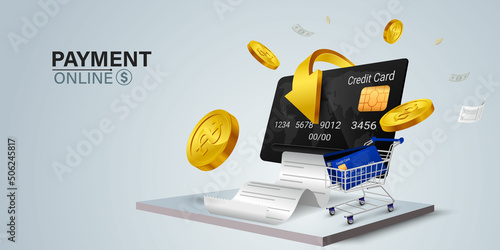 Cash back, money saving vector concept with dollar coins, wallet, arrows, credit card.Guarantee bonus program finance sticker. Online shopping, cash back sale offer emblem,Cash back service, financial