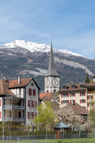 Old town in Chur in Switzerland
