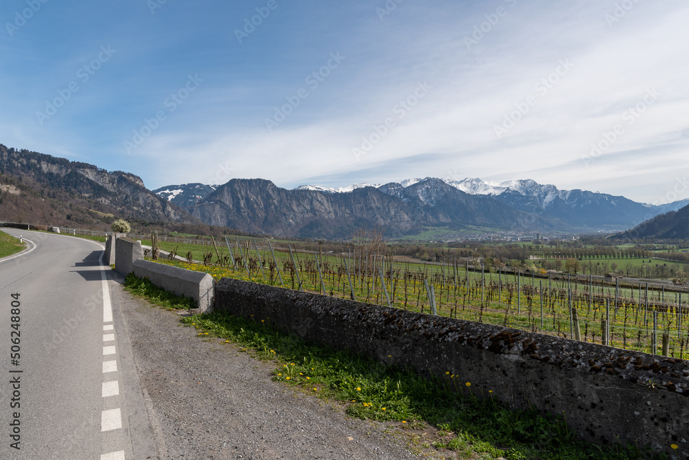 Fantastic mountain panorama near Maienfeld in Switzerland Fantastic mountain panorama near Maienfeld in Switzerland