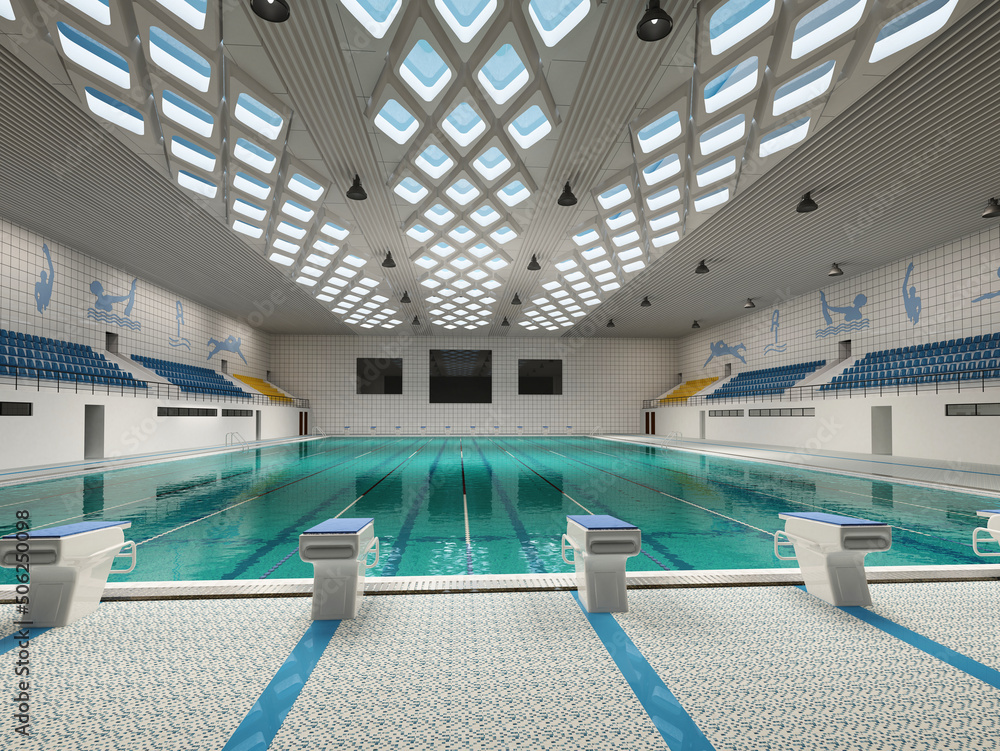 3d render of swimming pool