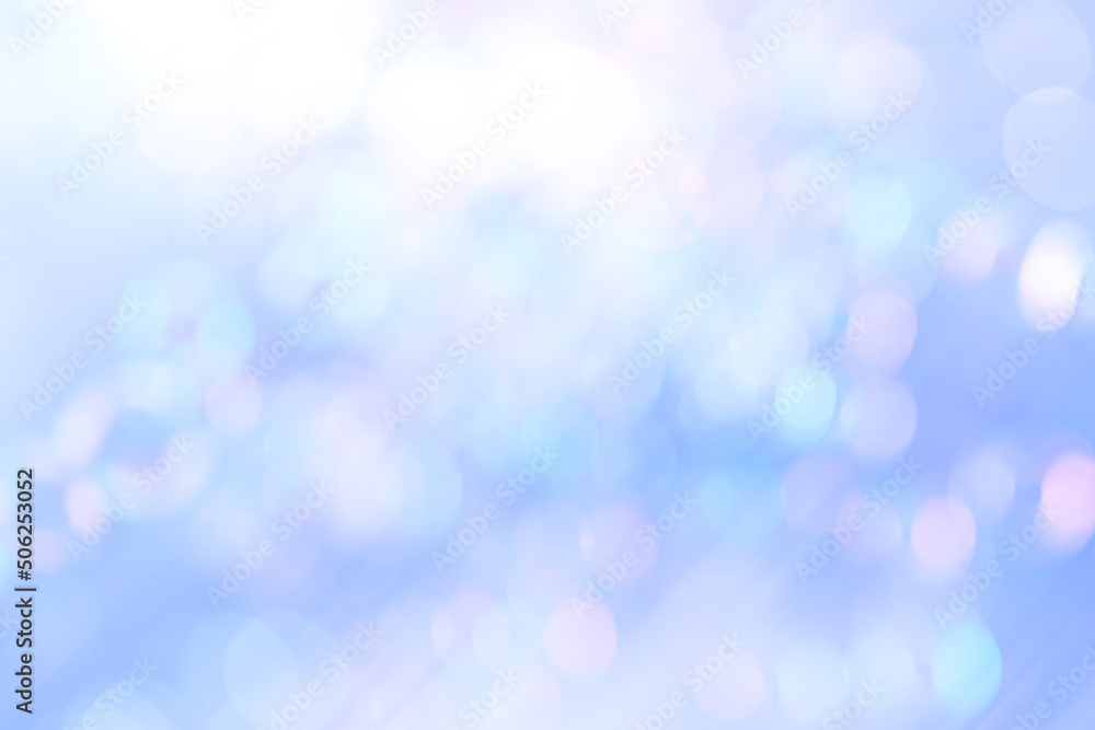 Abstract Motion Blur Blue Background With Soft Focus Bokeh Effect.