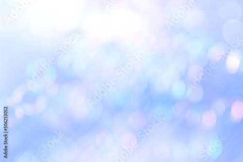 Abstract Motion Blur Blue Background With Soft Focus Bokeh Effect.