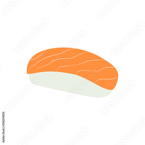 Sushi nigiri drawing emoji vector illustration