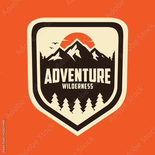 Adventure Outdoor Camping Emblem Set Logo Design Template