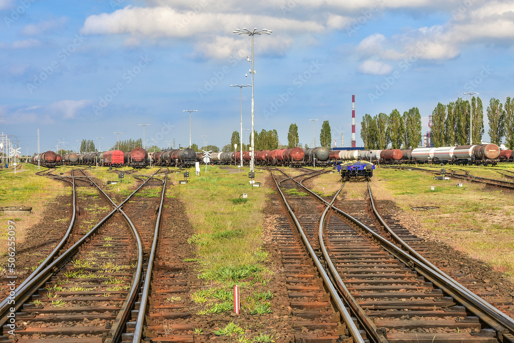 Fototapeta premium railroad cars and cisterns, rail transport