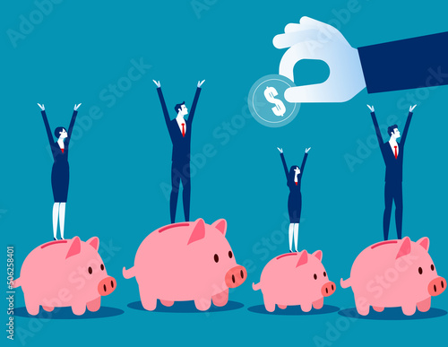 Best business success. Business financial vector illustration concept
