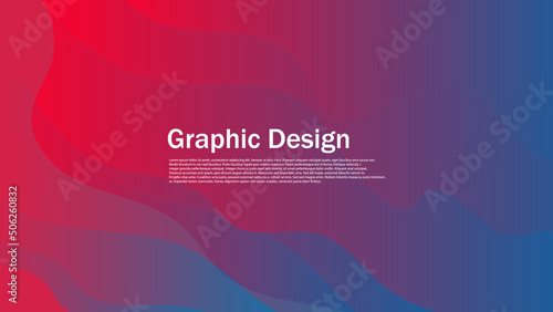 abstract gradient red and blue motion wave blend creative background